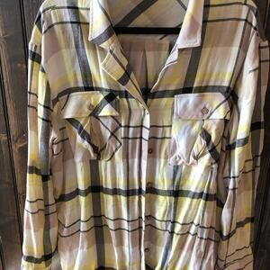 Vici Dolls - Plaid Button Down Shirt Sz Med